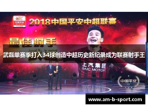 武磊单赛季打入34球创造中超历史新纪录成为联赛射手王